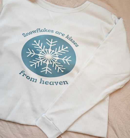 White snowflakes are from heaven crewneck